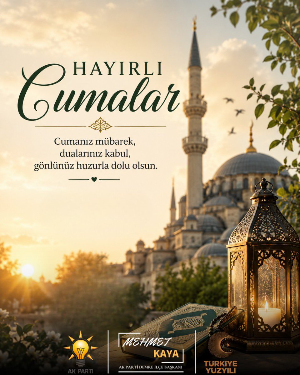 DemreAkParti's tweet photo. #HayırlıCumalar https://t.co/SBhfpVOBmq