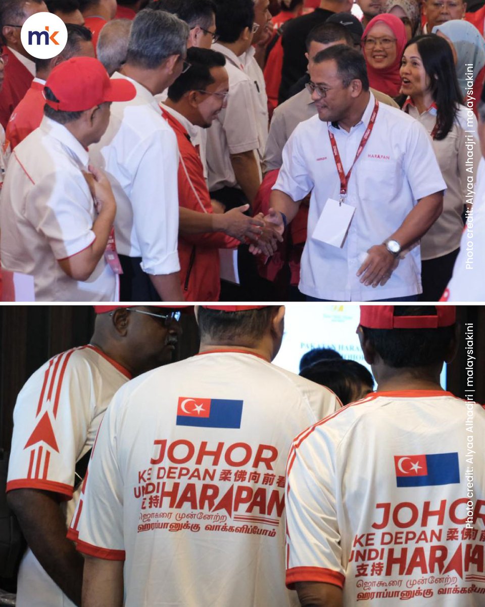 malaysiakini's tweet photo. JOHOR POLLS | Pakatan Harapan today launched its manifesto for the 16th Johor state election, promising wider healthcare coverage, 250,000 higher-paying jobs, and 80,000 affordable homes over the next five years.

Branded “Johor Untuk Semua” (Johor for All), the manifesto focuses on four themes - decent jobs, affordable housing, better living standards, and an integrity-based government - with the slogan “Shared Progress. Shared Prosperity. A Secure Future”.

Harapan election director Amirudin Shari unveiled the manifesto with Johor DAP chief Teo Nie Ching, Johor Amanah chief Aminolhuda Hassan, and Johor PKR chief Dr Zaliha Mustafa at an event attended by Harapan candidates and their supporters.

In his speech, Amirudin said Johor must become a state capable of generating its own opportunities, talent, and wealth.

Full story: https://t.co/Ql9Tv1rOIn