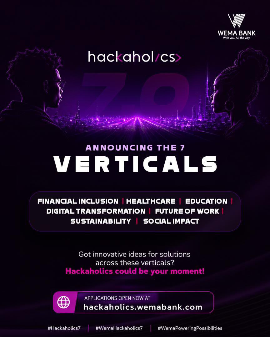 that_missmo's tweet photo. Please don’t sleep on this one.

Hackaholics 7.0 registration is open, go secure your spot: https://t.co/a4D8ZsDErD

#WemaHackaholics7
#WemaPoweringPossibilities https://t.co/dFiPQkGEKL