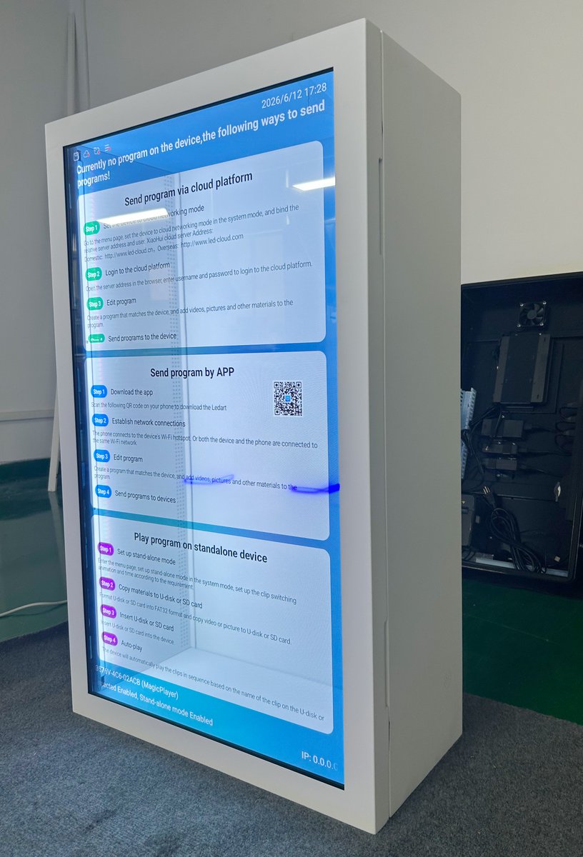 JasmineChen502's tweet photo. ✨ 43” Transparent Display
A new way to showcase content without blocking the view.
🏬 Applications
Retail windows | Museums | Brand pop-ups | Showrooms
Turn every glass surface into a digital experience.
#TransparentDisplay #DigitalSignage #RetailTech #SmartDisplay #DOOH https://t.co/HouaucXbas