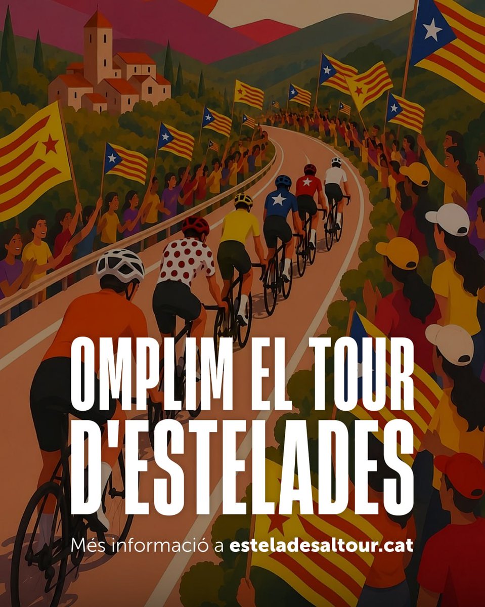 ANC_Vic's tweet photo. 🚴‍♂️Els dies 4, 5 i 6 de juliol omplim d'estelades el #Tour.

🎉A Vic, la Fanzone serà al Passeig, però omplirem d'estelades tot el recorregut.

Veniu amb una estelada amb pal.

 Volem que tot el món vegi que persistim.

🥵Protegiu-vos de la calor.

#Independència
#SomANC💪🏽 https://t.co/KTZ8QSnGsB