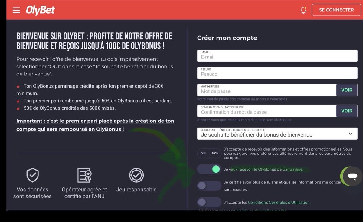 ParrainOlyBet's tweet photo. @Duncan_Bet Si tu n’as pas encore OlyBet, si tu passes par mon lien tu auras 10€ de freebets, il faut bien cocher « je souhaite bénéficier du bonus parrainage » et faire un premier dépôt de 30€ :

https://t.co/hlH7PUPFjo https://t.co/dauQcerBdR