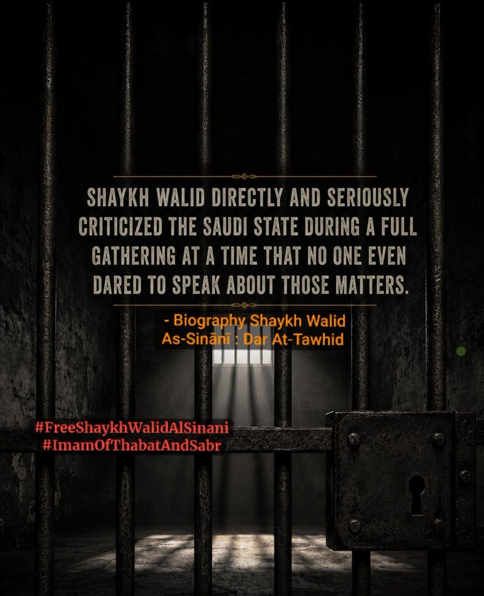 HagguVoice01's tweet photo. #FreeShaykhWalidAlSinani #ImamOfThabatAndSabr https://t.co/M2onFymjTI