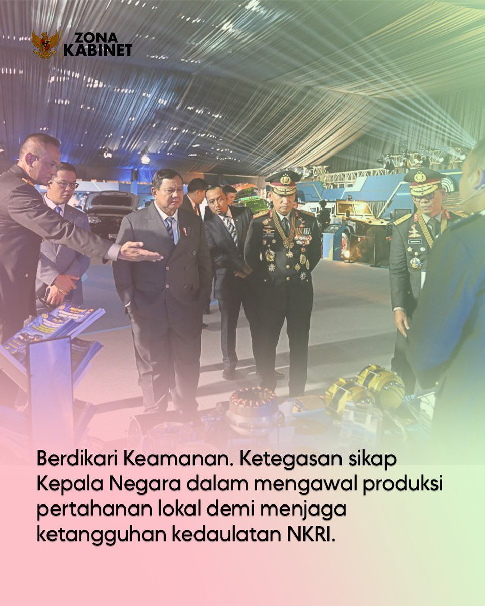 brunommip's tweet photo. Pilar kedaulatan: Presiden Prabowo tegaskan kemandirian industri keamanan

Aldi Taher https://t.co/Txp46EvxsS