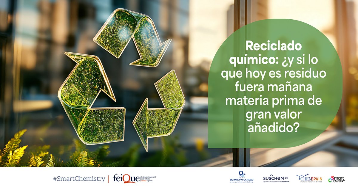 Feique_ES's tweet photo. El #reciclado #químico representa un gran avance para aprovechar residuos que no pueden reciclarse mediante procesos convencionales. Gracias a esta tecnología, los residuos se transforman de nuevo en sus componentes básicos para fabricar nuevos productos con la misma calidad que los originales, impulsando la #EconomíaCircular, reduciendo el uso de recursos y ayudando a avanzar hacia un modelo en el que lo que ya no servía, ahora vuelve a tener valor.

#Reciclaje #Sostenibilidad #RecicladoQuímico #CeroResiduos #ZeroWaste #SmartChemistry 🌍💚