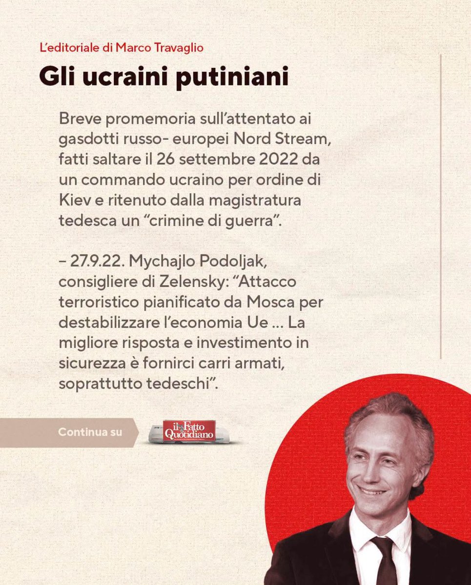 marcotravaglio's tweet photo. Gli ucraini putiniani

Leggi l'editoriale completo in edicola e su https://t.co/EL6OONtHnP 👉 https://t.co/KqabCazhzc https://t.co/SKN4OPklEk
