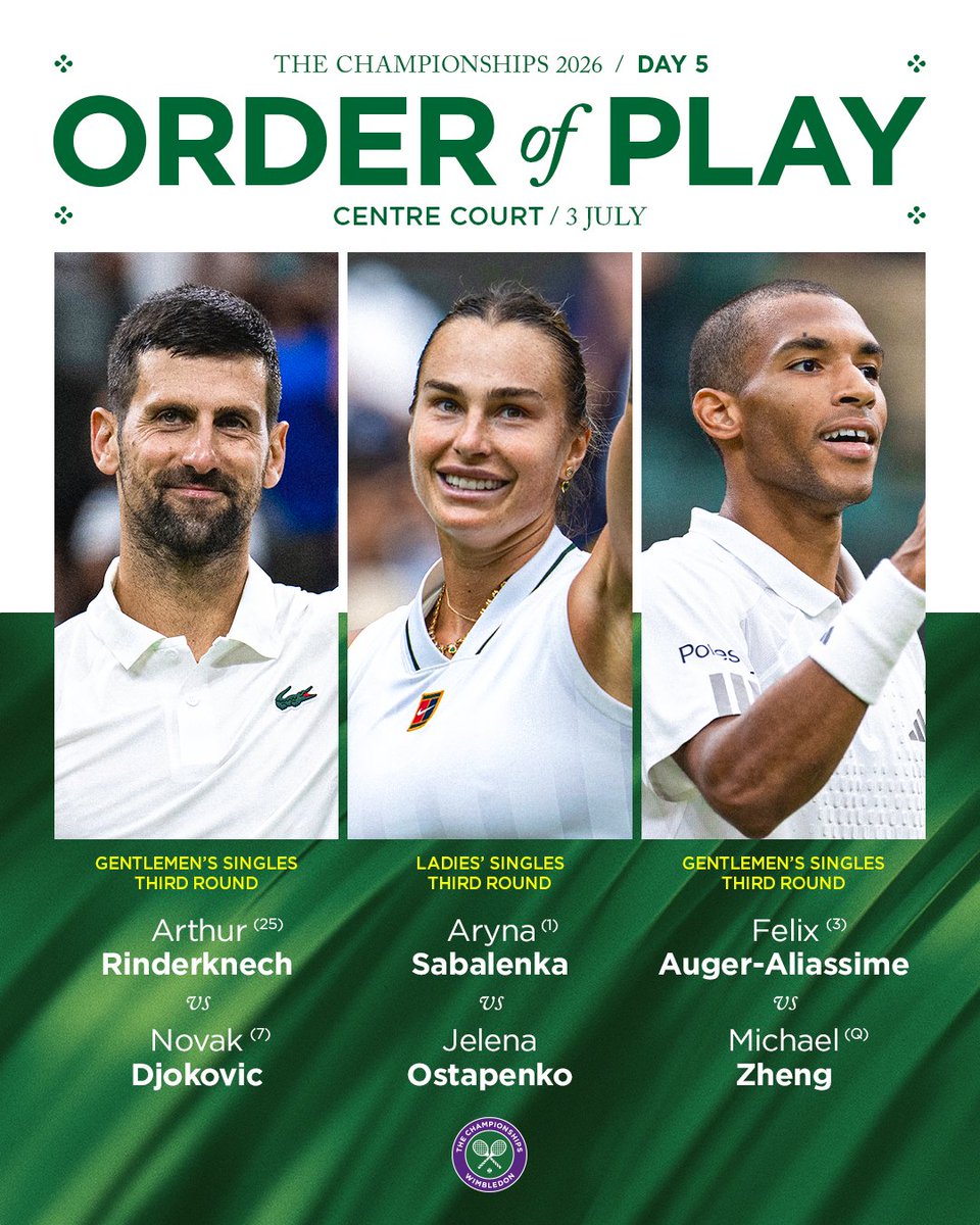 Wimbledon's tweet photo. Friday at The Championships 🤩

#Wimbledon