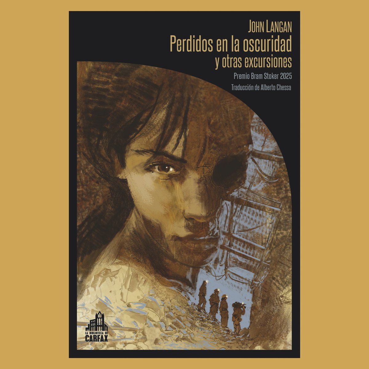bibliocarfax's tweet photo. Esta es la cubierta de la maravillosa antología ganadora del premio Bram Stoker 2025, «Perdidos en la oscuridad y otras excursiones», de @MrGaunt 🖤
La estupenda ilustración es de Rafael Martín 😱
Llegará en septiembre. https://t.co/oiBAi7B8A5