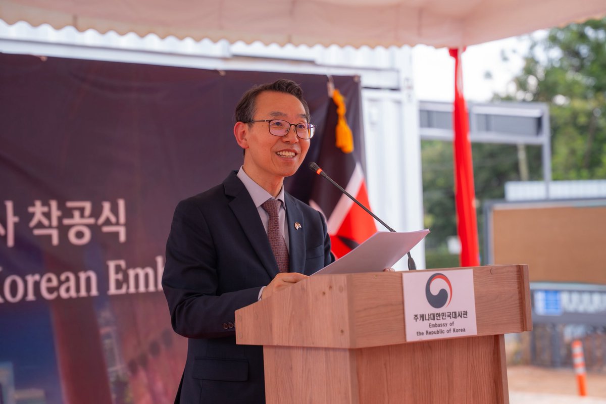 Profmutisya's tweet photo. Honoured to join the Ambassador of the Republic of Korea to Kenya, Ambassador Hyung-Shik Kang, together with other distinguished dignitaries, during the groundbreaking ceremony for the new Embassy of the Republic of Korea in Kenya.

The occasion marked another significant milestone in the deepening and enduring partnership between Kenya and the Republic of Korea.

The establishment of the @Kenya_aist , stands as a flagship testament to this strategic partnership. As Kenya and Korea embark on new collaborative projects, we look forward to strengthening this relationship.