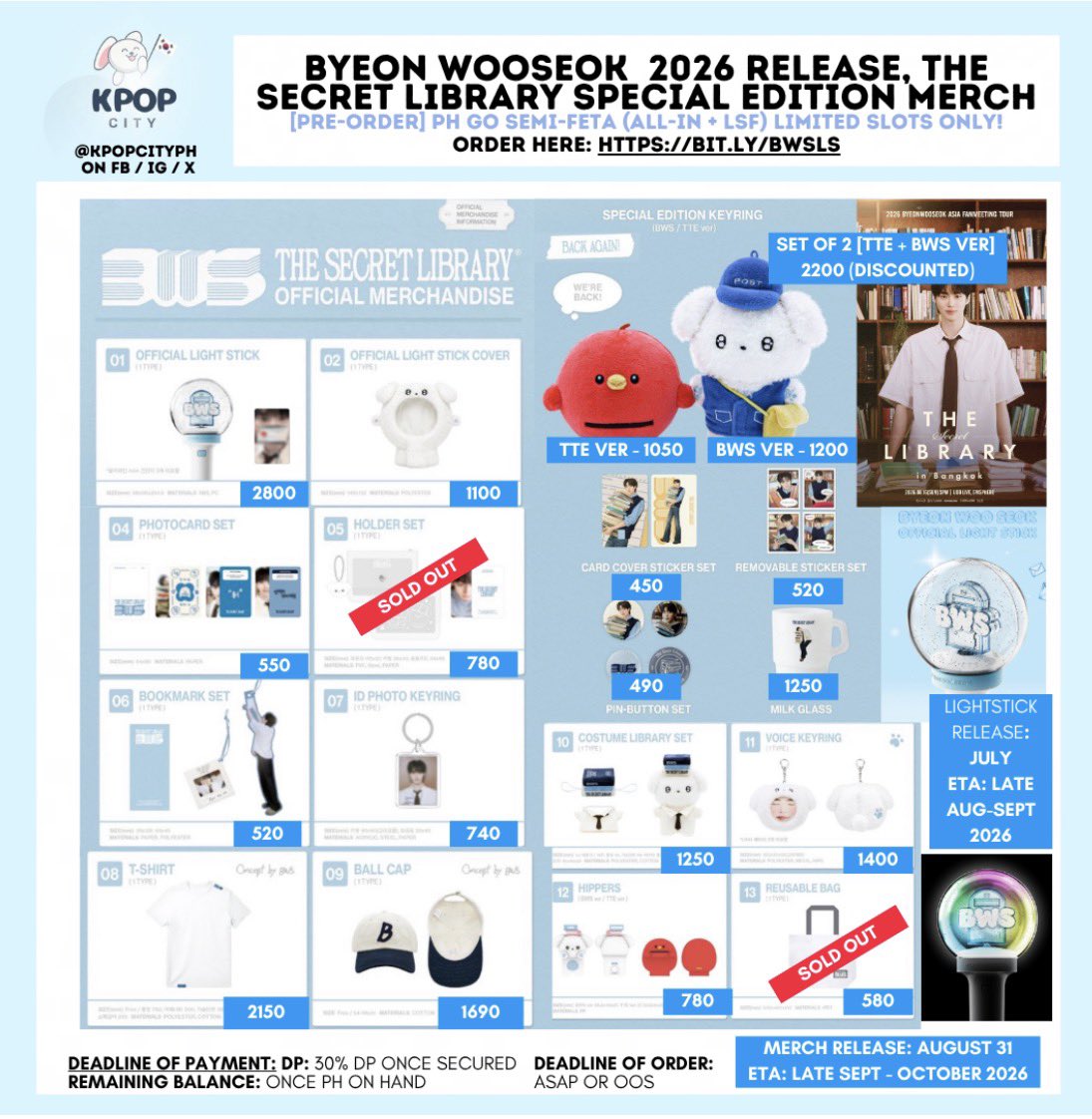 Hello tongtongs, extra slots available! these are sold out already
