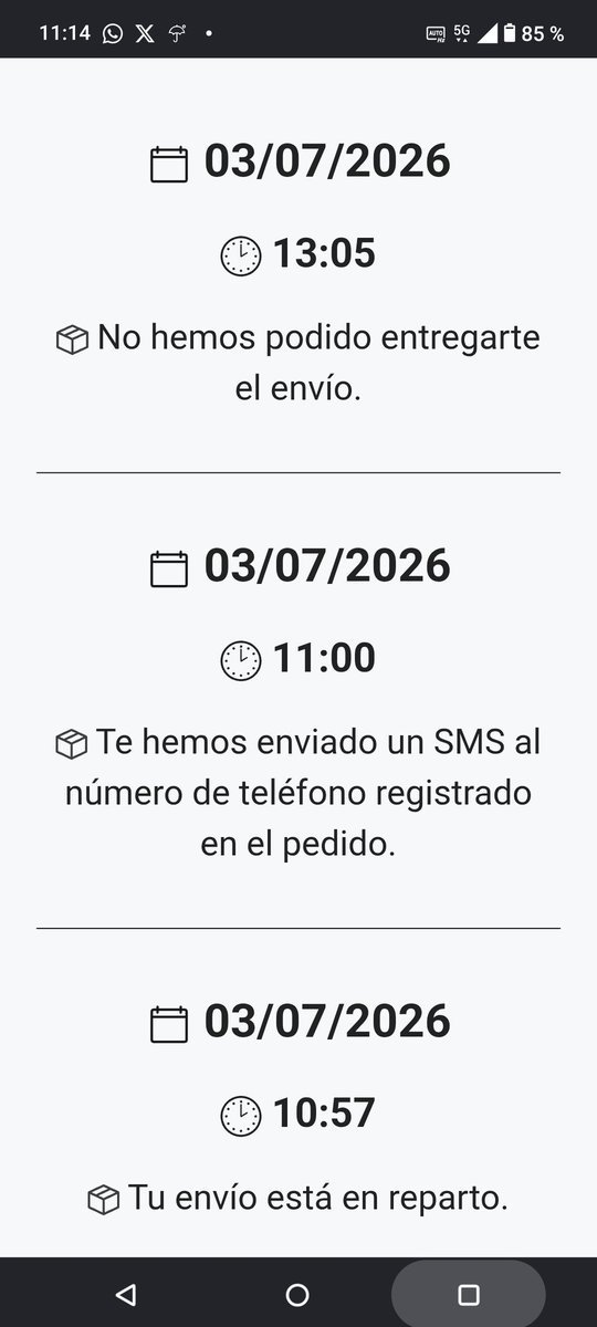 Daxir92's tweet photo. Hola @zeleris, no sabía que viajabais en el tiempo. Todo muy lógico lo de no entregar un paquete porque no estoy en casa en el futuro... https://t.co/cp0F3PsfwC