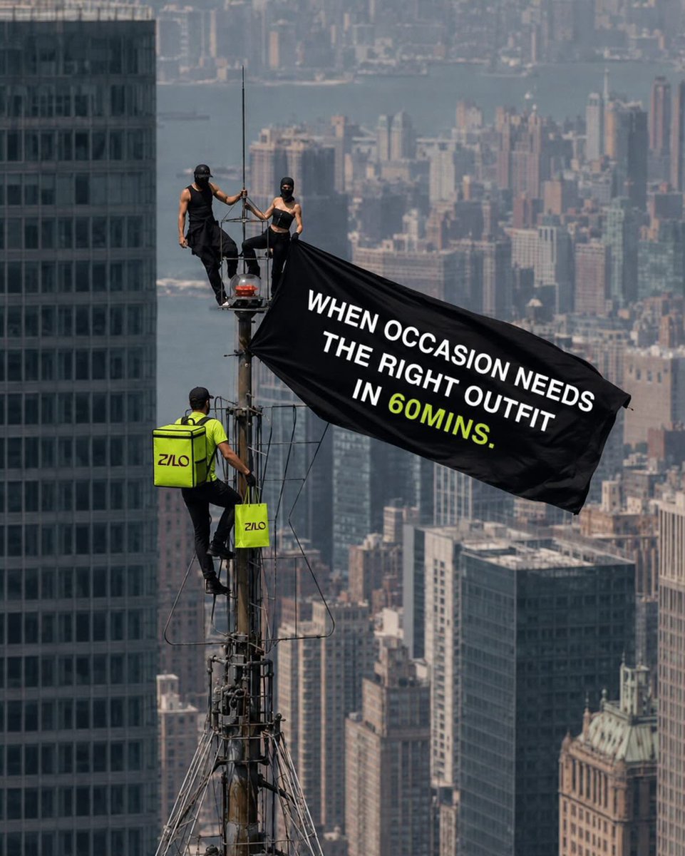 shopxzilo's tweet photo. Our marketing team asked us to "take the brand to new heights."

We think they took it a bit too literally, but the point stands: If you need an emergency outfit change in Mumbai, we’re dropping it at your door in 60 minutes. https://t.co/aFnheCIBk4