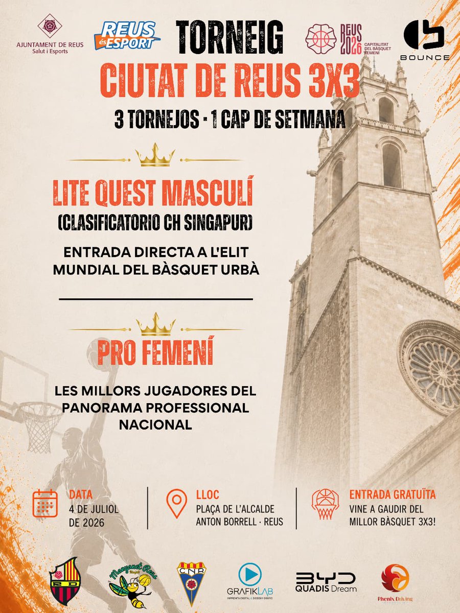 reus_cat's tweet photo. El muntatge de la gran pista urbana al Parc de Sant Jordi ja pren forma i demà arrenca el Torneig 3x3 Ciutat de Reus 🏀

@ReusEsport 

ℹ️https://t.co/6mm5B4Rh0q https://t.co/pE8FWLBMZj