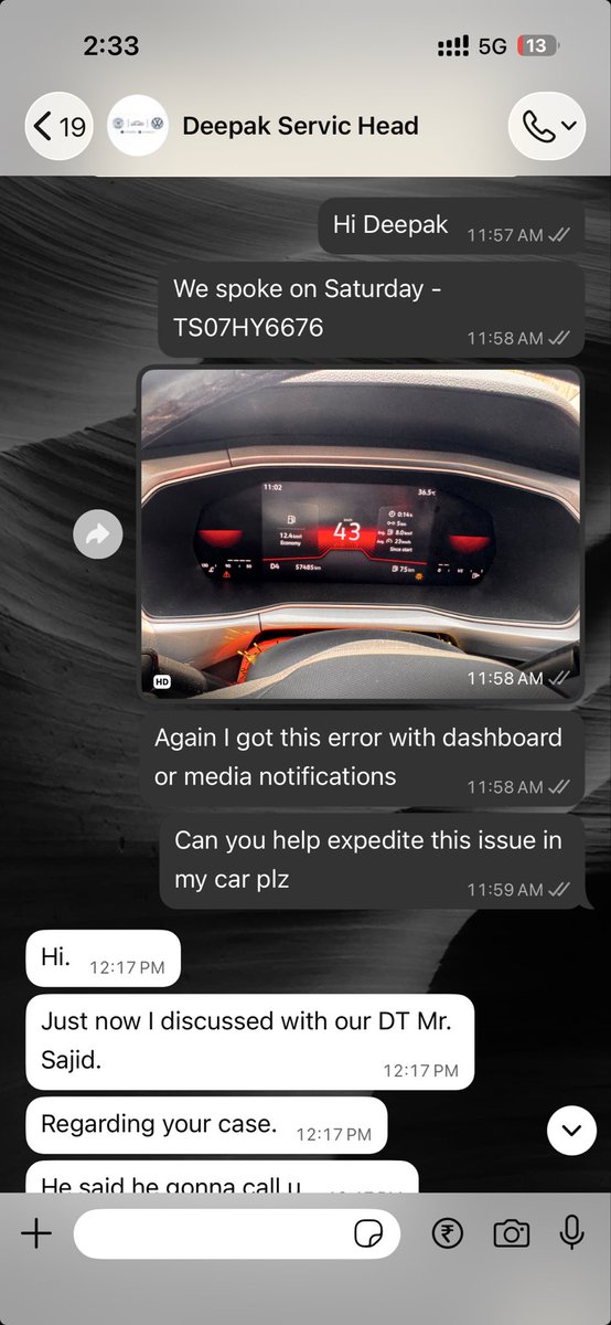 Sree_kumar_'s tweet photo. Need urgent @volkswagenindia @VWGroup intervention! ⚠️
My Taigun GT has a severe drivetrain shudder & 1-2 gear knocking. Every local layer—Service Advisor, Mehdipatnam Workshop Head, and Mody Dealer Leadership—has failed miserably. They are blindly swapping parts, ignoring roots, and trying to deliver an unfixed car.
It’s been stuck since June 9th (ignored since April). I need the VW Regional Technical Team/Factory Experts involved immediately to fix this safety issue. Please step in!