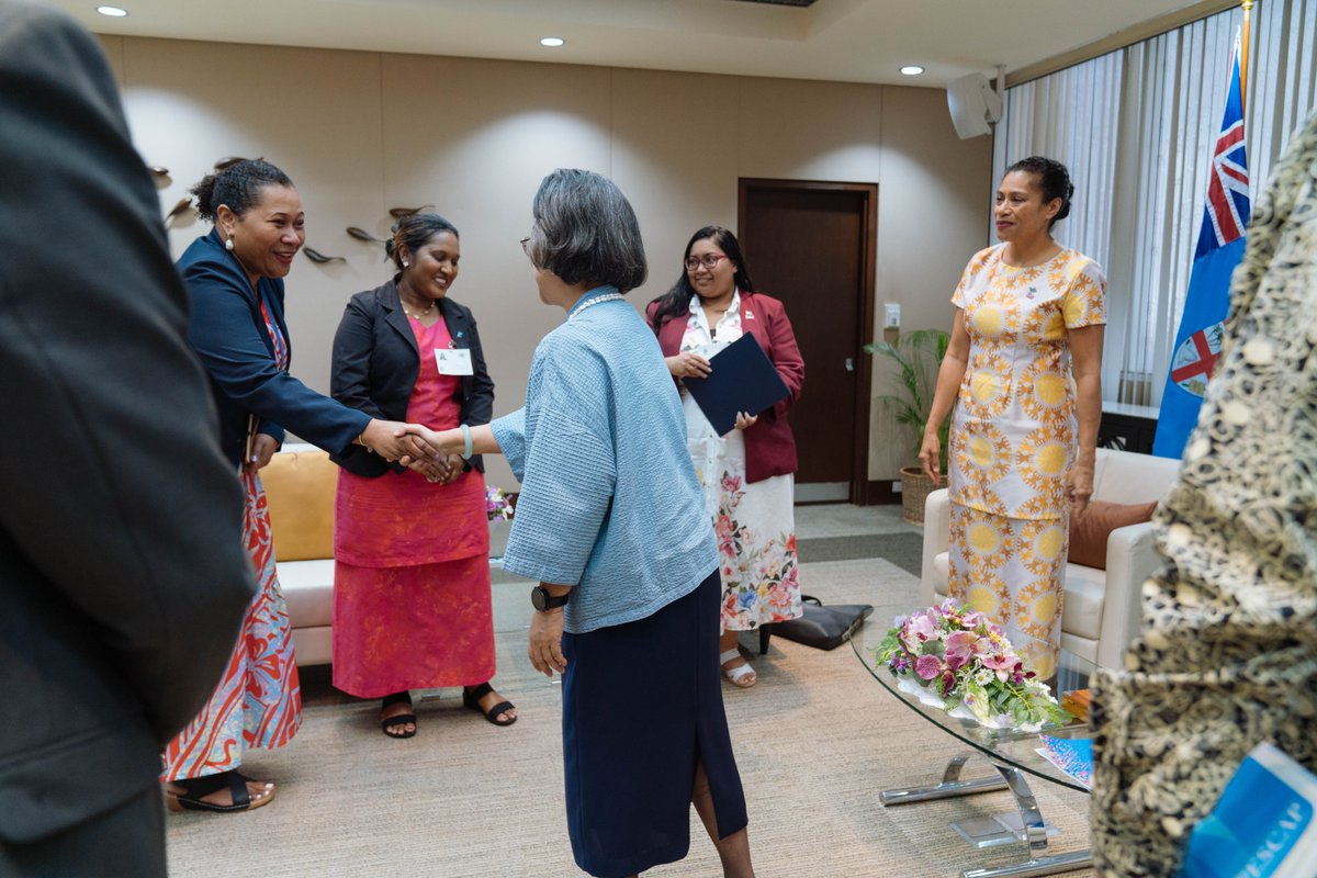 UN_Armida's tweet photo. A valuable exchange with Minister Lynda Tabuya on #Fiji’s environmental priorities.

From climate resilience to urban waste management, they reflect a wider Pacific reality: sustainability must respond to both long-standing vulnerabilities and emerging pressures. #EnvCom9 https://t.co/9RB2Z6oRzi