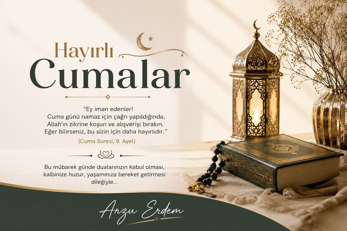 arzuerdemtc's tweet photo. Rabbim; gönüllerimize huzur, hanelerimize bereket, dualarımıza kabul nasip etsin.

Hayırlı Cumalar. 🌿🤲🇹🇷

#HayırlıCumalar #Cuma #CumaMübarek #DualarımızKabulOlsun #Bereket #Huzur #ArzuErdem https://t.co/hjTIwsjGwH
