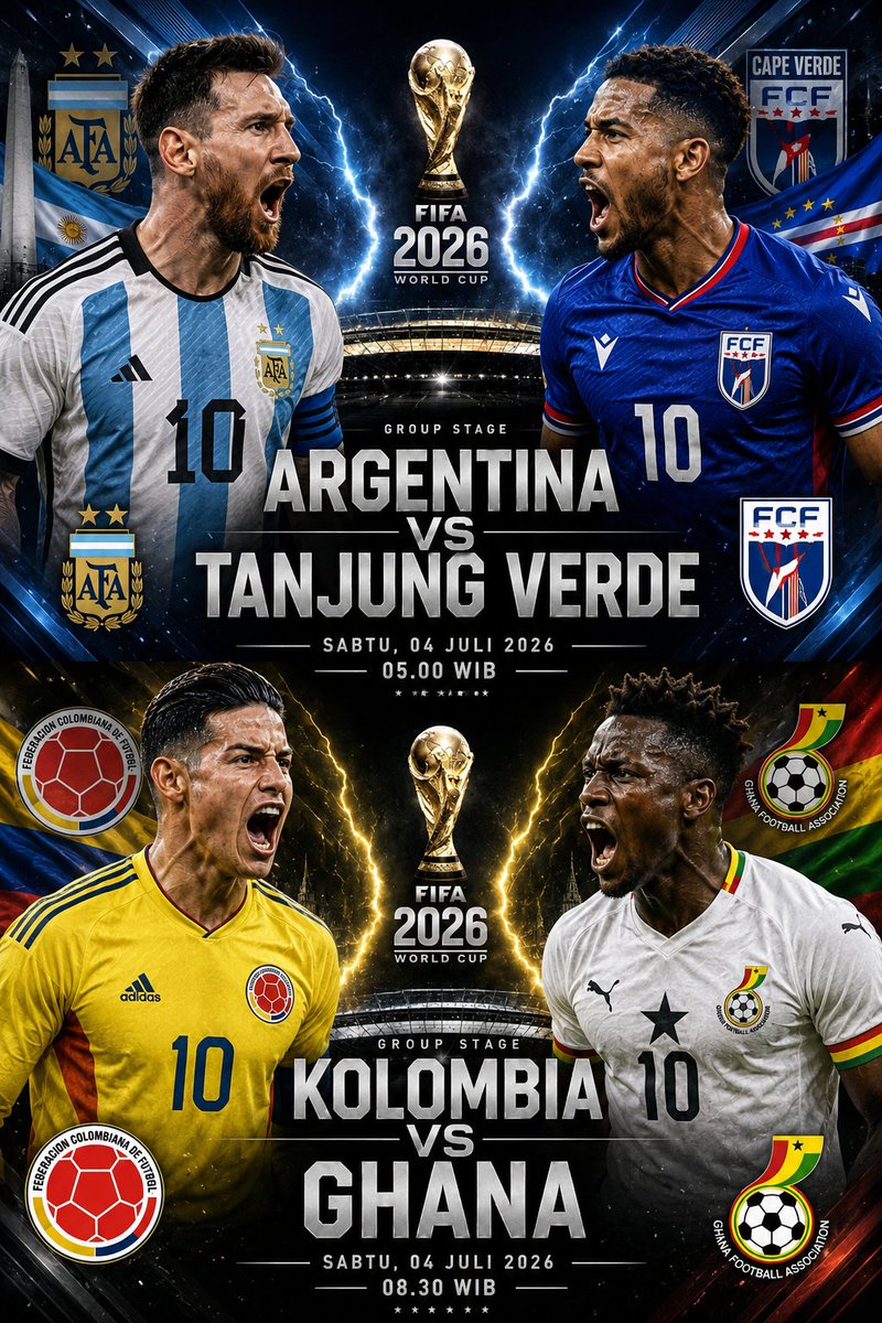 gasukaunder's tweet photo. GASKAN PIALA DUNIA 2026 KETUA 👊

KOLOMBIA HDP -1.00 FT 🇨🇴 
ARGENTINA HDP -2.00 FT 🇦🇷

yang mau versi full bill meluncur langsung ke DM atau klik Link https://t.co/ZzSbWIDdyf !!! ✈️ https://t.co/csGzx5Tx1W