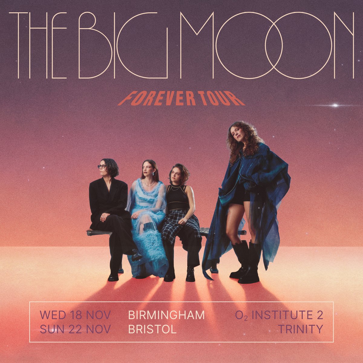 O2InstituteBham's tweet photo. ON SALE: @thebigmoon are back with their fourth studio album, Forever, and a UK tour, including a date here - Wednesday 18 November. 

Grab your tickets - https://t.co/77GeW0ghtp https://t.co/yJ5SXJhTnK