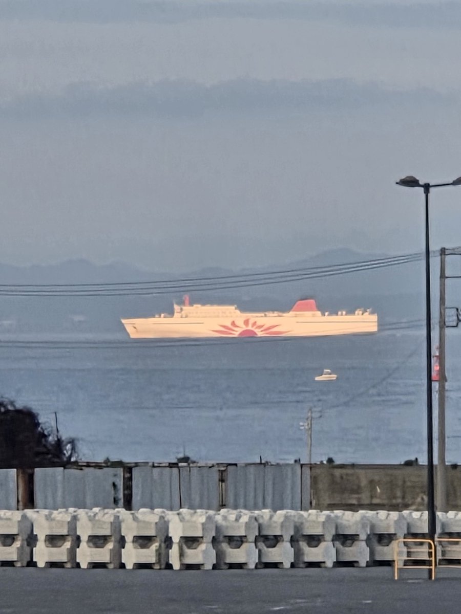 tokyowanferry's tweet photo. さんふらわぁが東京湾を北上してます…なんでだろう？
#東京湾フェリー #船旅 #さんふらわぁ https://t.co/koJPH0lWXd