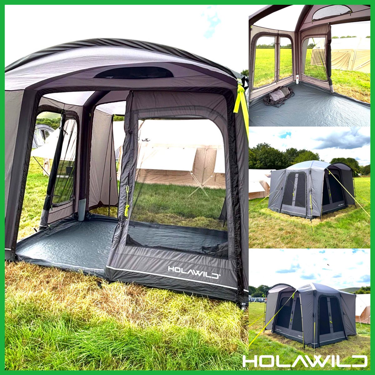 Holawild_UK's tweet photo. Experience luxury & comfort with the Alder Hub 3x2 Inflatable camper-van #awning, With 3 zip off sides, full-width, floor to floor rain canopy & our single point inflation frame - It's perfect for using as a day shelter for your Camper-van #camping #travel #outdoors βΊοΈπ¦π² https://t.co/GZEnr9iNVI