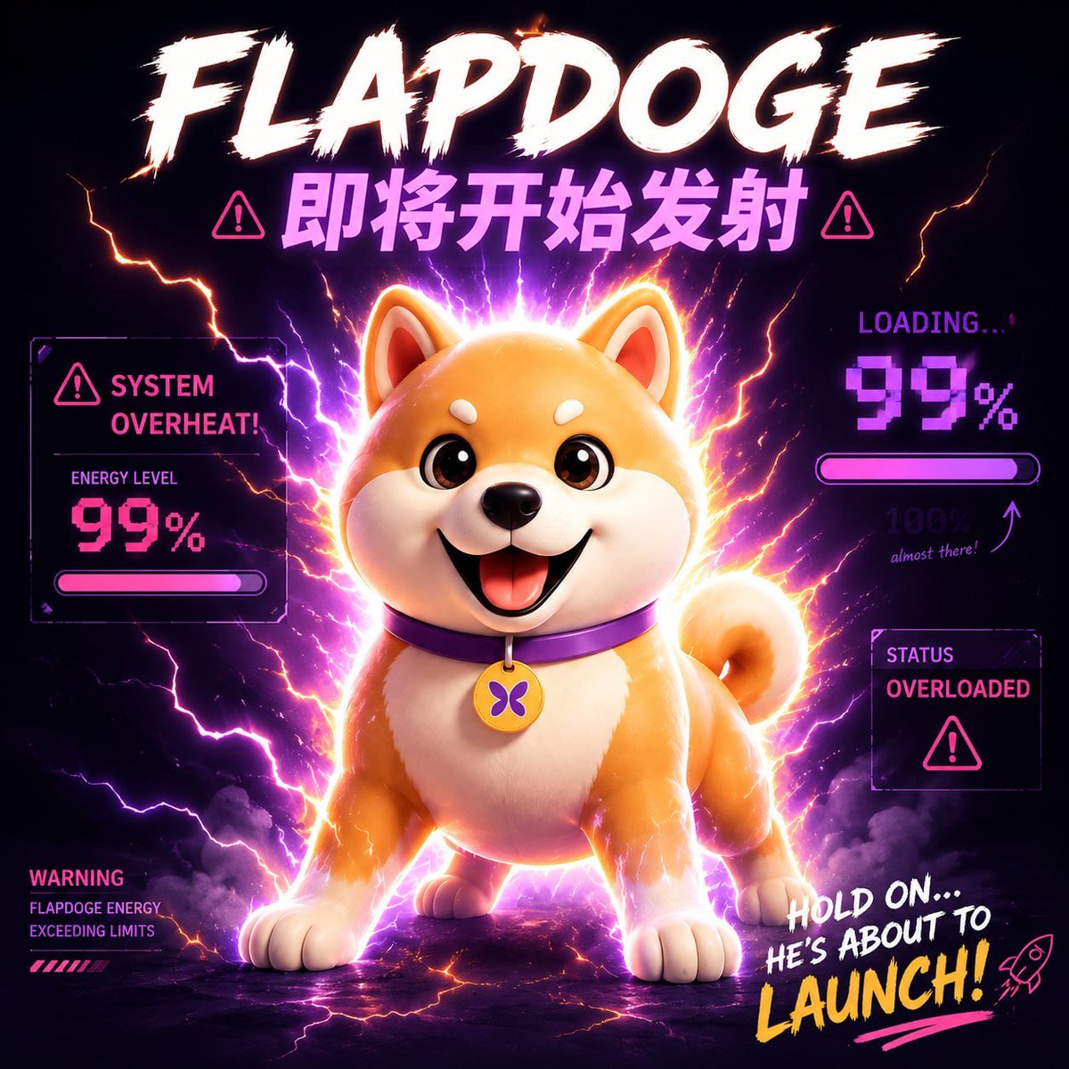 flapdoge's tweet photo. 🟨🟨🟧🟧🟥🟥⬛️ 99%...

Is everyone ready...
大家准备好了吗...

@flapdotsh &amp; $FlapDoge 即将发射

#FlapDoge #Flap https://t.co/WMcw5iwJn9