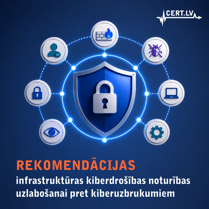 certlv's tweet photo. https://t.co/8nnjFn07MP novēro, ka par LVM incidentu atbildīgais uzbrucējs turpina aktivitātes Latvijas kibertelpā.  Šeit pieejami  uzbrucēja infrastruktūras tīkla indikatori un rekomendācijas organizāciju kiberdrošības noturības stiprināšanai:  https://t.co/rg6AiCFXTr https://t.co/4pHLGEPFDx