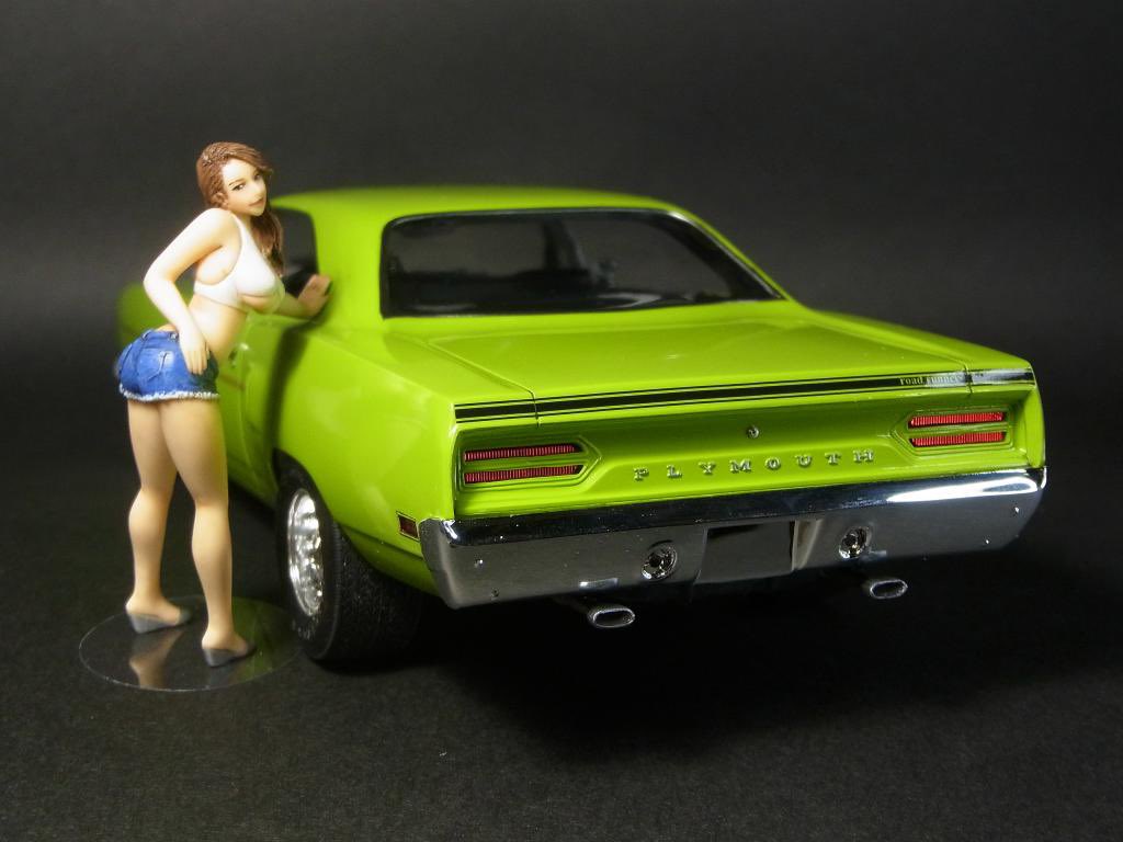 hei8_h's tweet photo. WF展示用の Revell 1/24 1970 Plymouth roadrunner 完成。

ライムなマッスルが無性に塗りたくてなー https://t.co/uNogwEUYQx