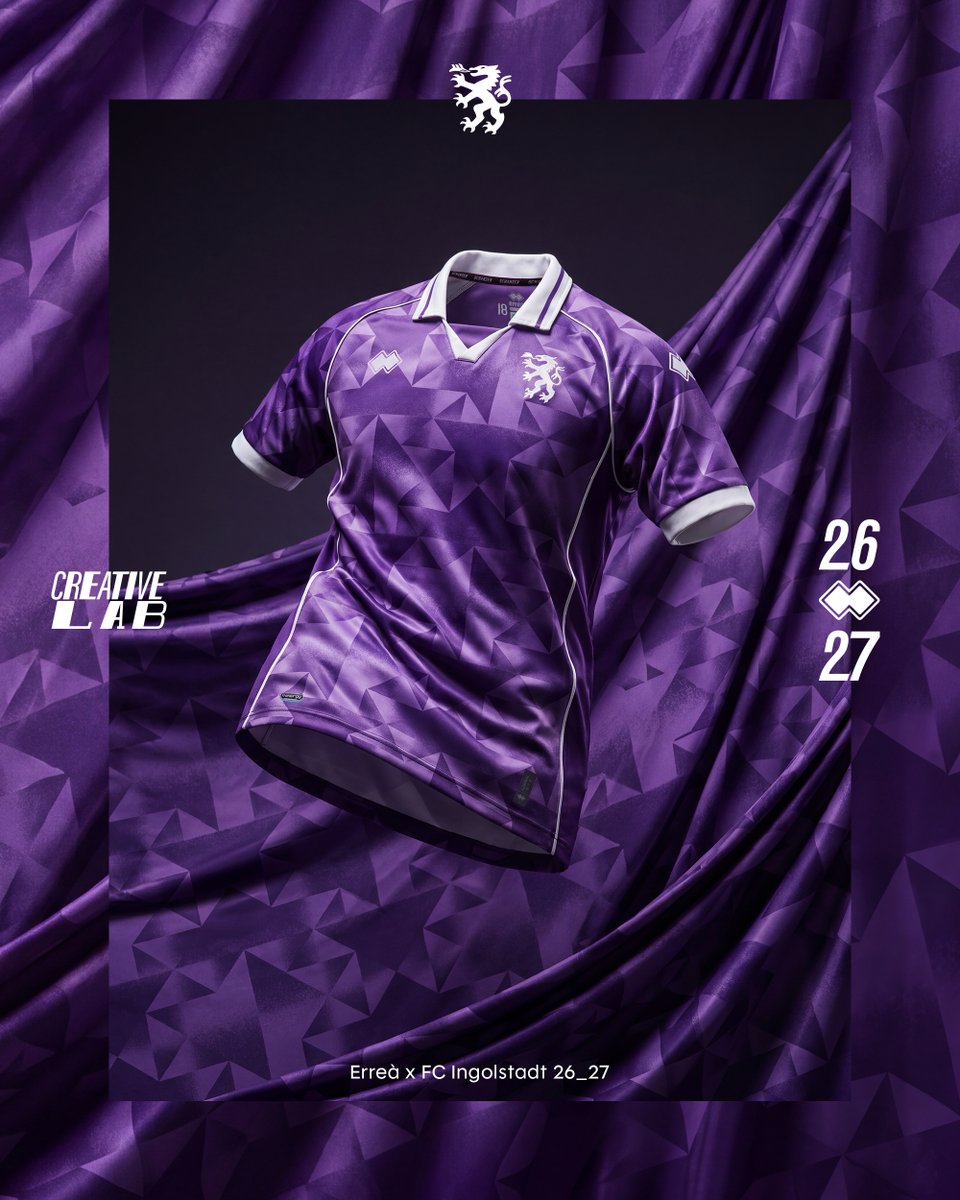 ErreaOfficial's tweet photo. The new @Schanzer Third jersey, created through Erreà Creative Lab, reinterprets the club's iconic lion and brings back the historic purple and white colours.

#ErreàSport #CreativeLab https://t.co/aN78rU8fnq