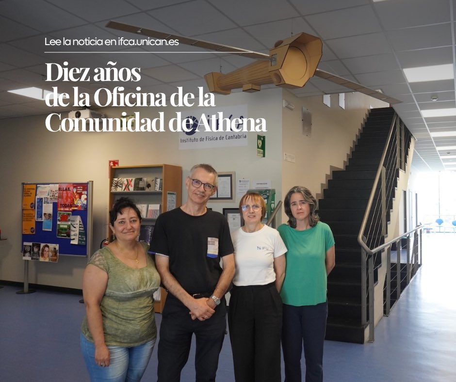 IFCA_CSIC_UC's tweet photo. 🔴 Diez años de la Oficina de la Comunidad de Athena

El IFCA (@CSIC-@unican) dirige la oficina de Athena, actuando como puente entre la misión de la ESA y los investigadores que preparan su futura explotación científica.

🔗: https://t.co/FXKLs2wvfZ https://t.co/tBirg0e9sP