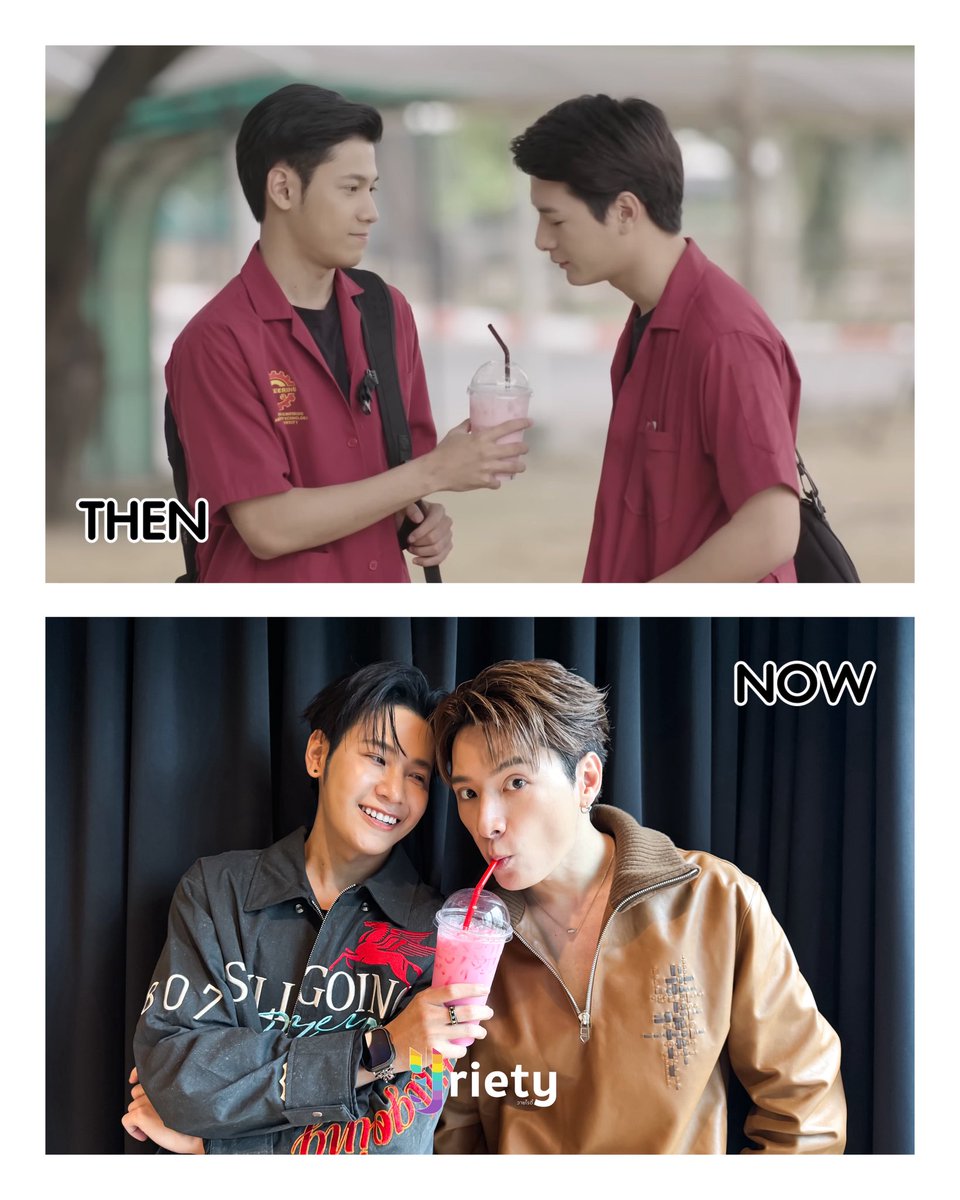 Yriety's tweet photo. ผ่านไป 10 ปีแต่เมนูนมเย็นของพี่อาทิตย์กับน้องก้องภพแก้วนี้ยังหวานเหมือนเดิม! 😽💖🥛🫣 #KristSingto 

SOTUS TENIVERSARY PRESS TOUR 

#SOTUS10thYearConcert
#SingtoPrachaya #KristPerawat 
#Yriety https://t.co/Th4PwZD9bo