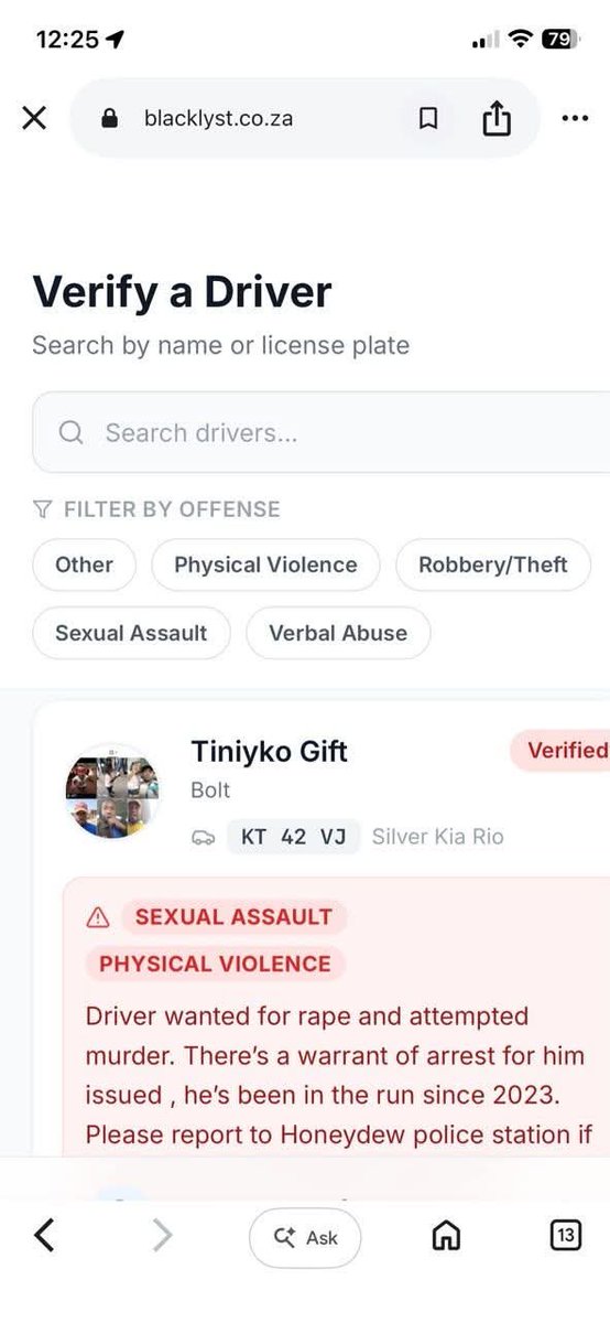ReezaySA's tweet photo. A new website has been created to raise awareness and promote safety of women and children especially who are being targeted by ehailing drivers. You can search the drivers licence plate before travelling with them. Register and stay safe ! https://t.co/GZviUYFWPf https://t.co/vrXSfWdWZF