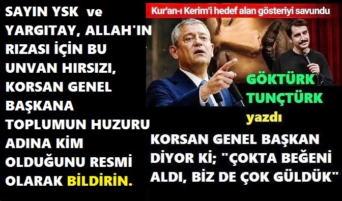 06Tuncturk's tweet photo. ALLAH, KUR’AN-I KERİM VE PEYGAMBERLE ALAY EDEN YARATIĞA DESTEK VEREN, GÜLDÜĞÜNÜ SÖYLEYEN, SAHTEKÂR, UTANMAZ ÖZGÜR ÖZEL; BU NASIL ARSIZLIK? KENDİNE HALA GENEL BAŞKAN DİYORSUN. https://t.co/LHQ2zzDhMN @TCYargitay @eczozgurozel @06melihgokcek @mehmetucum #kira https://t.co/omQt4yC4PP