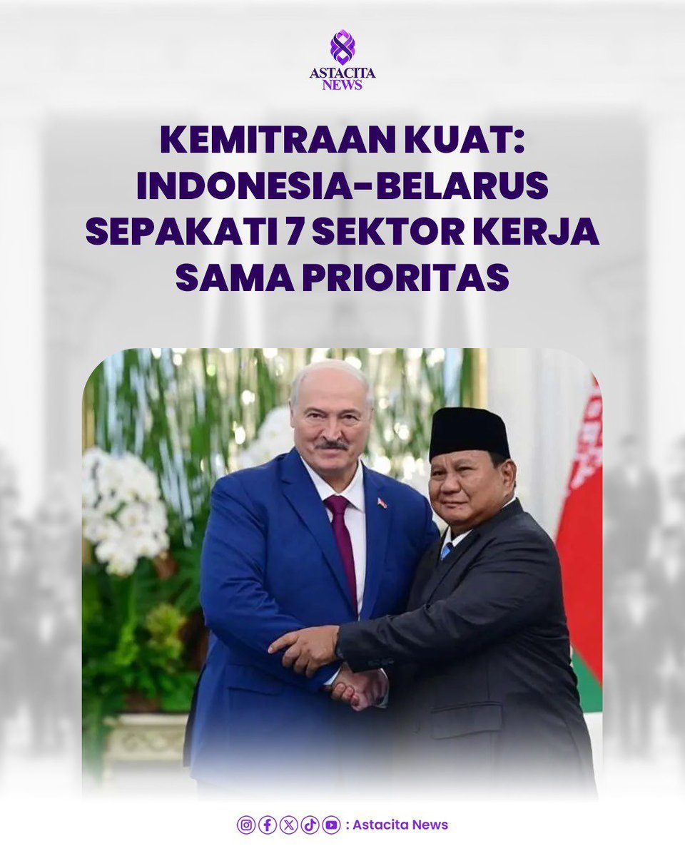 brunommip's tweet photo. Kementerian kuat: Indonesia-Belarus sepakati 7 sektor kerja sama prioritas

Aldi Taher https://t.co/RFenBYahty
