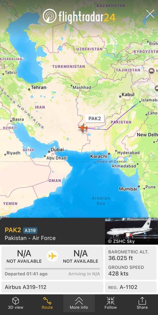 The__Maluk's tweet photo. وزیراعظم شہباز شریف ایرانی سپریم لیڈر امام خامنہ ای کی نمازِ جنازہ میں شرکت کے لیے اسلام آباد سے تہران روانہ ہو گئے۔ https://t.co/Nvf2Uoo8vM