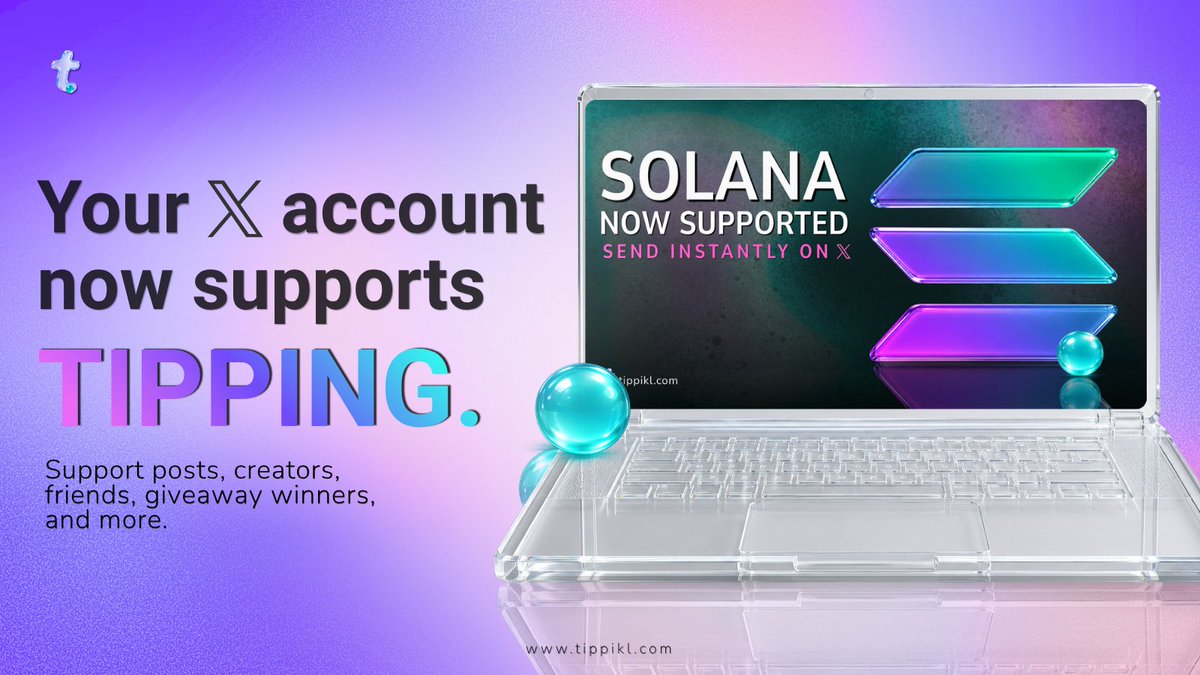 TippiklLabs's tweet photo. Solana is now supported on Tippikl.

Your timeline just got another way to say “this post deserved more than a like.”