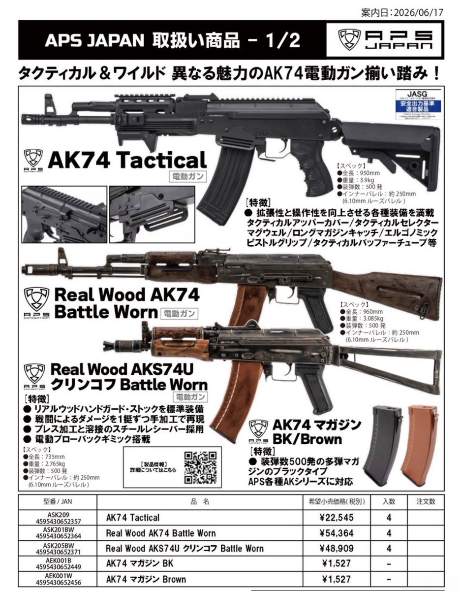 次世代AK74 ウェザリング 凄まじい歴戦感あふれるウエザリング仕様のAK74電動ガンが新発売入荷