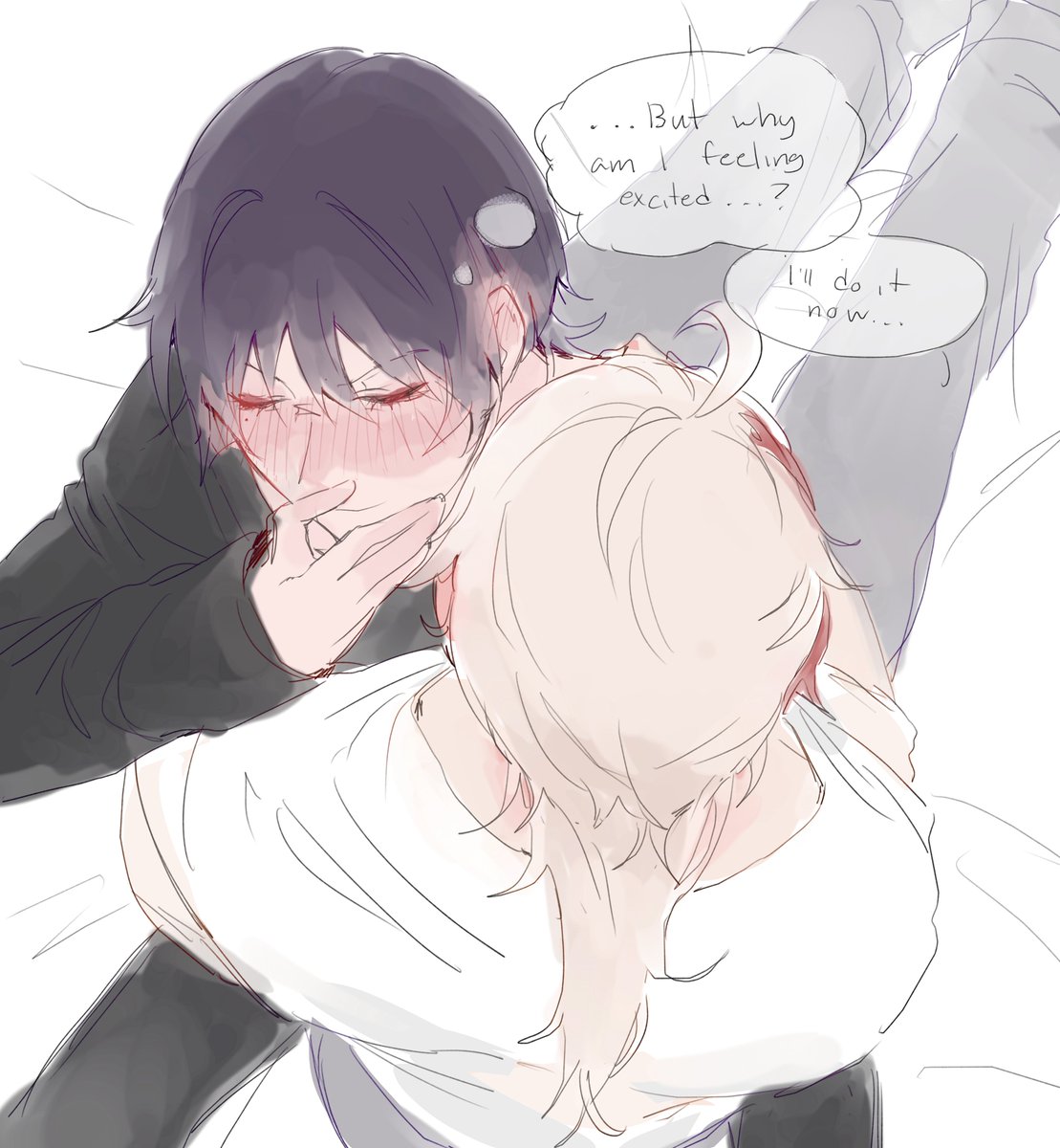 kaedeharaballs's tweet photo. vamp kazuha + scara finding out smth about himself https://t.co/c2BVfeMVTa