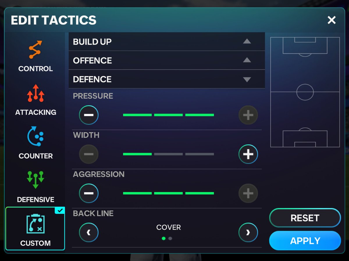 KJavierFM's tweet photo. MANAGER MODE TACTICS 💡

FC Champion  - 13 Stars ⭐️ Done in 38 matches 🤙🏼

Best suitable tacs for attack focused teams ✅ 

Formation : 433A

Recommendations ✨

1. Players with 5/5 wf
2. Training Level Max
3. Playstyles on 4+ players

RTs appreciated 🩵

@tutiofifa @JONALDINHOtm https://t.co/udfaHQULNB