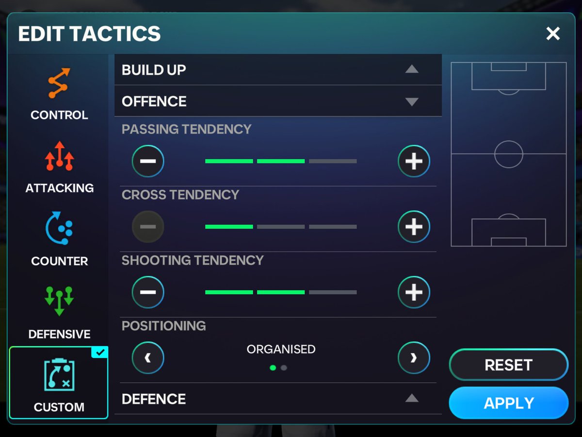 KJavierFM's tweet photo. MANAGER MODE TACTICS 💡

FC Champion  - 13 Stars ⭐️ Done in 38 matches 🤙🏼

Best suitable tacs for attack focused teams ✅ 

Formation : 433A

Recommendations ✨

1. Players with 5/5 wf
2. Training Level Max
3. Playstyles on 4+ players

RTs appreciated 🩵

@tutiofifa @JONALDINHOtm https://t.co/udfaHQULNB