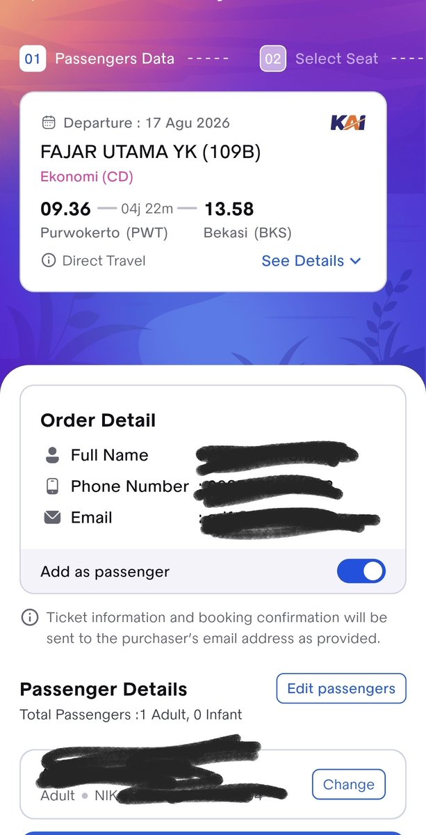 mswakdoyok's tweet photo. @KAI121 halo min saya mau beli tiket buat tgl 17 kok ngga ada reduksi yg available ya padahal saya ada reduksi alumni https://t.co/xo7r2cy3ZH