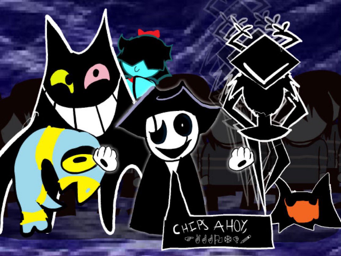 Foolercoolz's tweet photo. Pirate Gaster ‘n his fellow Crew #deltarune https://t.co/HY4WSnv4f6