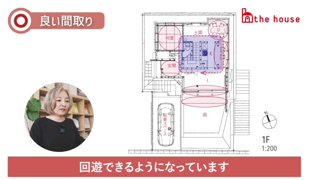 thehouse_info's tweet photo. 【間取りの〇と×】
南側に開けた眺めのいい傾斜地。
しかし、駐車場確保のため平坦部はいびつな形状に…。

✕な間取り
・LDKを南側に寄せた結果、玄関が奥まって暗がりに
・リビングは南と西の開口で、夏は暑さがこもりそう
・水回りは北側の定番配置。でも隣家と距離が近く窓を開けづらい
・2階の個室は日当たり・風通しにばらつきが出る作り

〇な間取り
・玄関の位置を見直しただけで明るさを確保
・水回り・キッチンを中心に、階段まわりを回遊できる動線に
・2階は水回りを中央配置、周囲の視線を気にせずゆったり使える
・共用の廊下兼収納スペースで各部屋が広く使えて、洗濯も「洗う→干す→取り込む→しまう」がワンフロアで完結

同じ土地条件からの間取り比較、動画で詳しく解説しています。

#注文住宅 #間取り #建築家