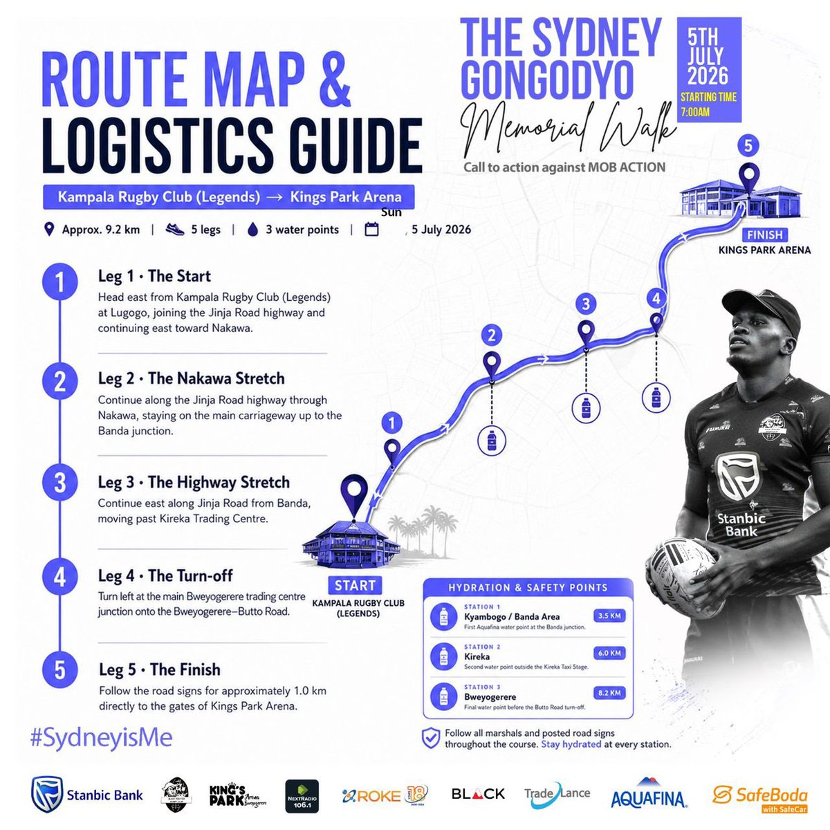 Kingsparkarena's tweet photo. Sydney Gongodyo Memorial Walk 

📍 Route map &amp; logistics guide 👉 in here
💵 Fee: 30K
🏢 Corporate entities: 2M

Let’s walk for justice, unity, and lasting change. Your step matters. Your voice counts. 🕊️✨

#SydneyIsMe #ForSydney #SydneyYenze #SayNotoMobAction https://t.co/t4DNklSDIi