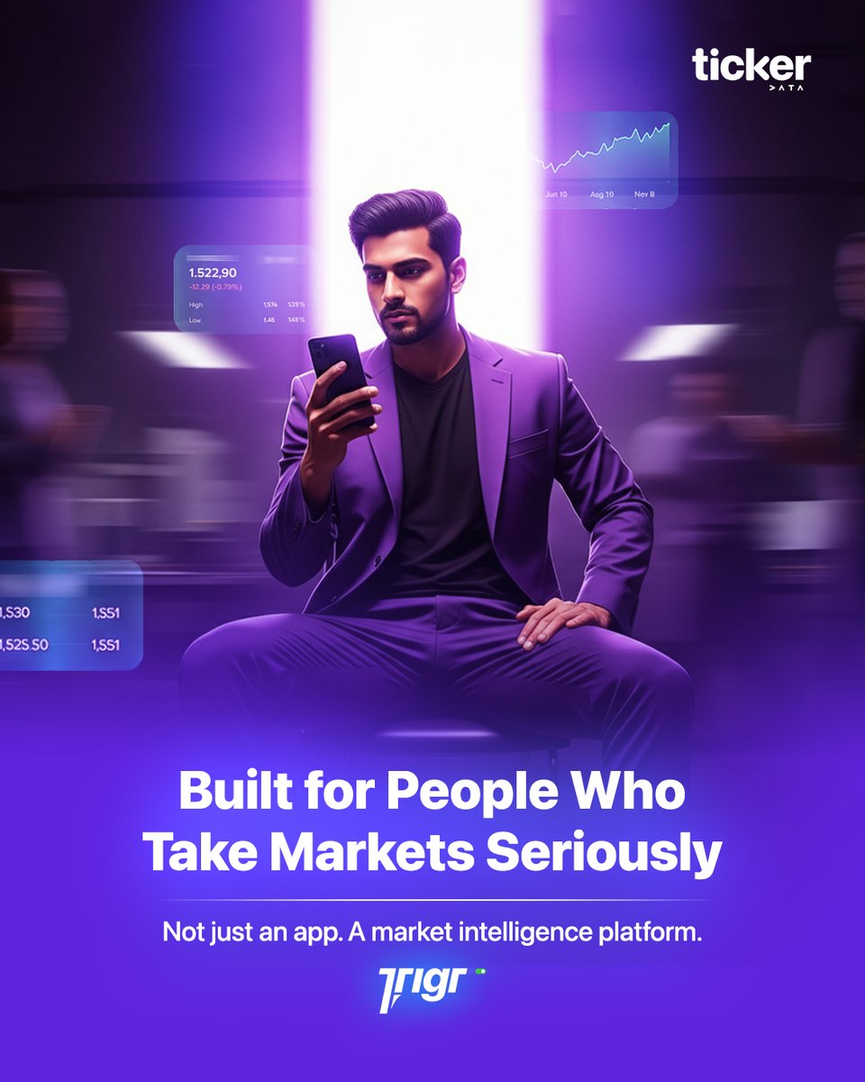 Tickermarket's tweet photo. Trigr is designed for users who want depth, accuracy and control, not gimmicks.
A platform where data, tools and execution come together to support smarter, more confident market decisions.
#Trigr #TrigrApp #TickerDataLimited #StockMarket #FinancialMarket https://t.co/55WK4Wdfq1