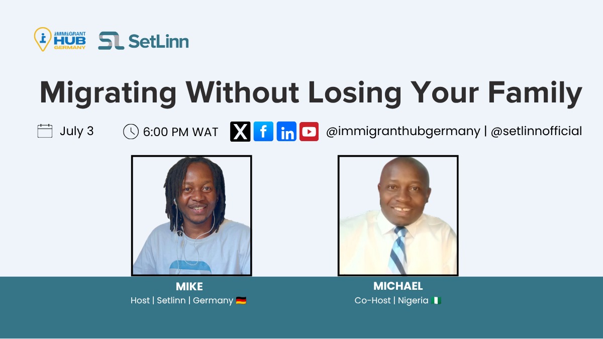SetlinnOfficial's tweet photo. @sylviewatikum TGIF: 

Join us today at 6pm WAT on our Migration Truth Podcast : https://t.co/nyNBQTNaJ9 https://t.co/ctkKKFvyD4