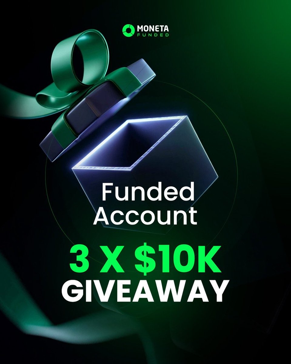 RealTraderSeun's tweet photo. Giveaway‼️ 

3X $10K MonetaFunded account going out!

How to enter:👇🏽

- Like,Repost.

- Tag 3 people.

- Follow: Me & @MonetaFunded @neo_prime77 @Traders_Waves @SavableApp 

- Also follow: @ForexTvOfficial @jeffstark_ @meeky_fx & @deartrader__ 

Winners will be announced in 6 days time.