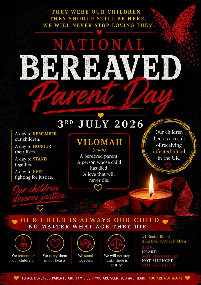 nickys_mum's tweet photo. Today, we are remembering all the children we lost to the infected blood scandal. As bereaved parents, we have fought for years to have their lives acknowledged and their deaths recognised.

We continue to call on the government for real and fair justice for every bereaved parent https://t.co/1gd5IrF8TX
