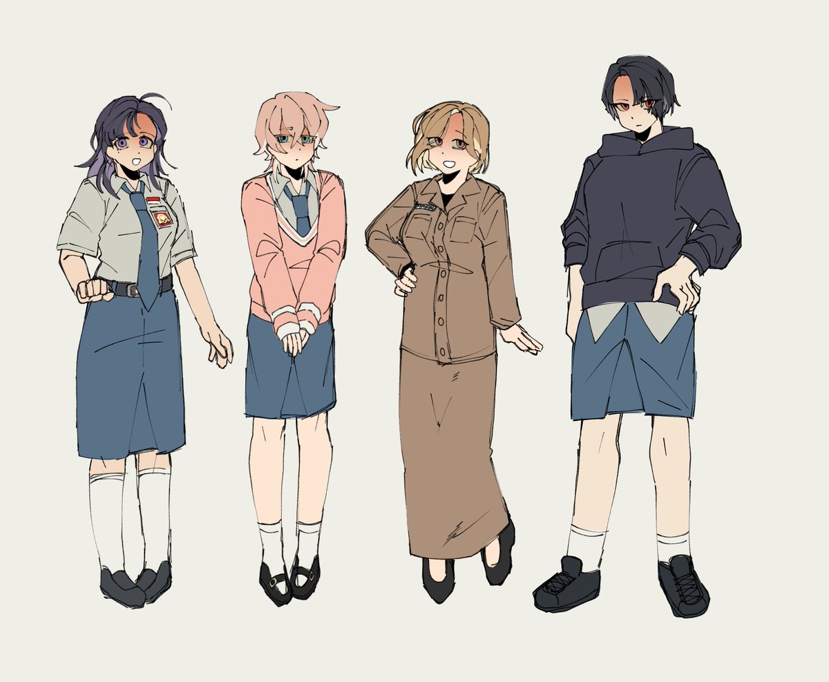 takuni166's tweet photo. Milgram SMAN AU Design (and Amane) https://t.co/zcxrW0pJW7