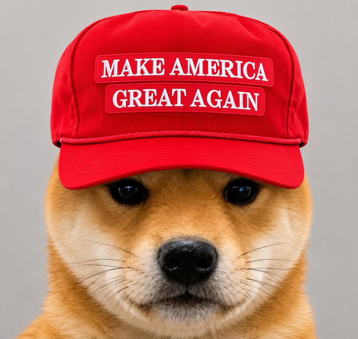 Nino_67x's tweet photo. Tomorrow is the 4th of July, the day America celebrates its independence.

Every year the timeline is full of flags, fireworks, and red hats.

Last week I launched Dog in Helmet and it ran to 300k.

Feels like the perfect time to send Dog in Hat.A Shiba wearing the iconic red Make America Great Again hat.

$dih 

Dog in hat