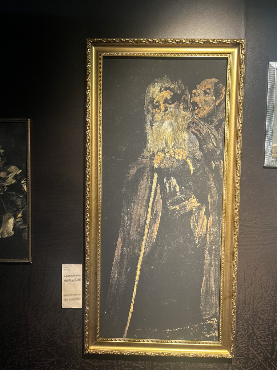 VRC_805's tweet photo. フランシスコ・デ・ゴヤの個展に
行った〜！
宮廷画家として成功した彼が、晩年に自宅の壁へ描いた作品群。
華やかさではなく、人間の狂気や恐怖、孤独がそのまま描かれていて、見ているだけで圧倒されました。 https://t.co/ojXiMMA6kp